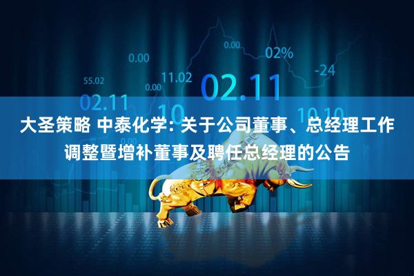 大圣策略 中泰化学: 关于公司董事、总经理工作调整暨增补董事及聘任总经理的公告