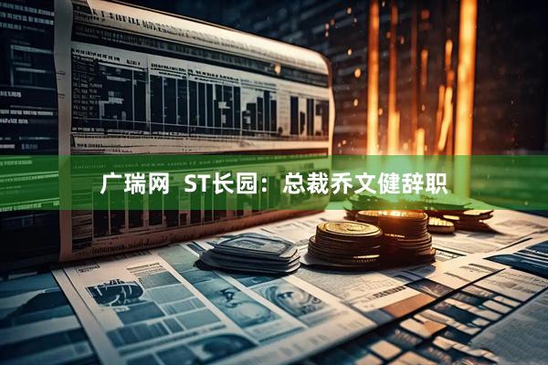 广瑞网 ST长园:总裁乔文健辞职