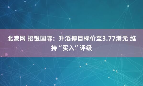 北港网 招银国际:升滔搏目标价至3.77港元 维持“买入”评级