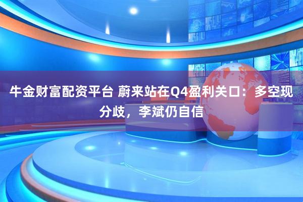 牛金财富配资平台 蔚来站在Q4盈利关口：多空现分歧，李斌仍自信